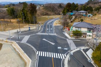 交差点を改良したことにより非常にアクセスしやすい交差点に変わりました。